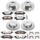 PowerStop Z36 Carbon-Fiber Ceramic Brake Pad with Drilled and Slotted Rotor Kit