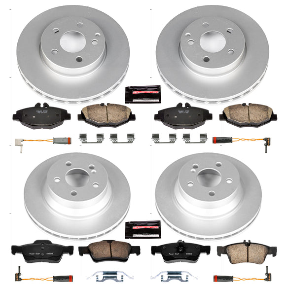 PowerStop Genuine Geomet Coated Rotor and Carbon-Fiber Ceramic Brake Pad Kit