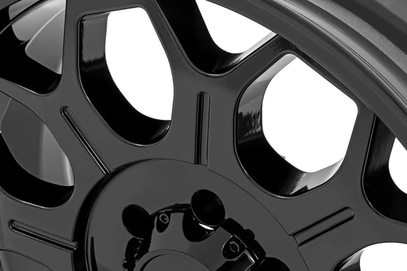 20x9 Rough Country 77 Series Gloss Black 6x135 ET18 Wheel Rim
