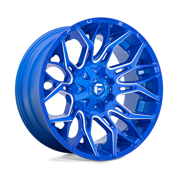 22x10 Fuel Off-Road D770 Twitch Anodized Blue Milled 8x180 ET-18 CB124.2 Wheel