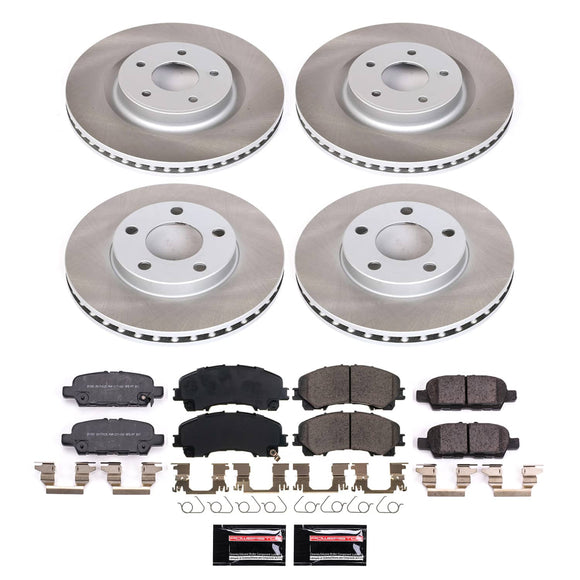 PowerStop Semi-Coated Rotor and Low-Dust Ceramic Brake Pad Kit