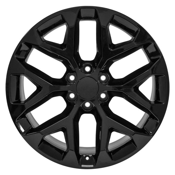 22" Replica CV98B fits Chevy Silverado 22x9 Gloss Black