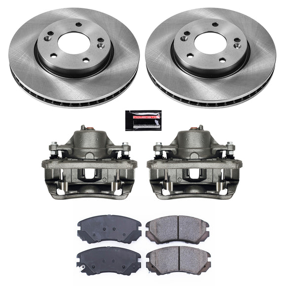 PowerStop OE Stock Replacement Low-Dust Ceramic Brake Pad, Rotor and Caliper Kit