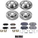 PowerStop OE Stock Replacement Low-Dust Ceramic Brake Pad and Rotor Kit