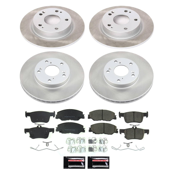 PowerStop Semi-Coated Rotor and Low-Dust Ceramic Brake Pad Kit