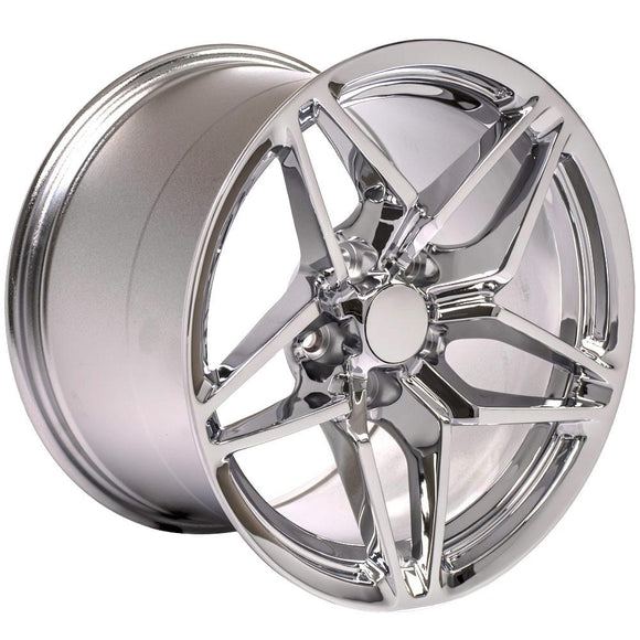 17" Replica Wheel CV31 Fits Chevrolet Corvette - C7 ZR1 Rim 17x11 Chrome Wheel