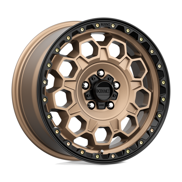 17X8 KMC KM545 TREK Matte Bronze With Black Lip 5X108 ET38 wheel/rim