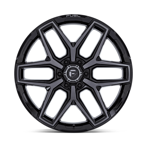 24x10 Fuel Off-Road Flux Gloss Black Gray Double Dark Tint 6X139.7 ET0 Wheel
