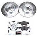 PowerStop Z36 Carbon-Fiber Ceramic Brake Pad with Drilled and Slotted Rotor Kit