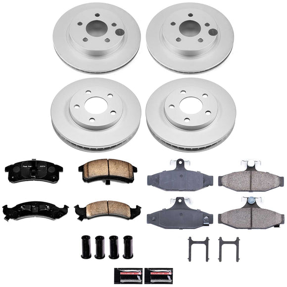 PowerStop Genuine Geomet Coated Rotor and Low-Dust Ceramic Brake Pad Kit