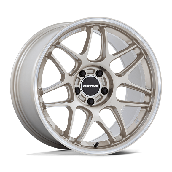 18X8.5 Motegi MR158 Tsubaki Motorsport Gold W/ Machined Lip 5x108 ET42 Wheel Rim