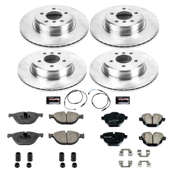 PowerStop OE Stock Replacement Low-Dust Ceramic Brake Pad and Rotor Kit