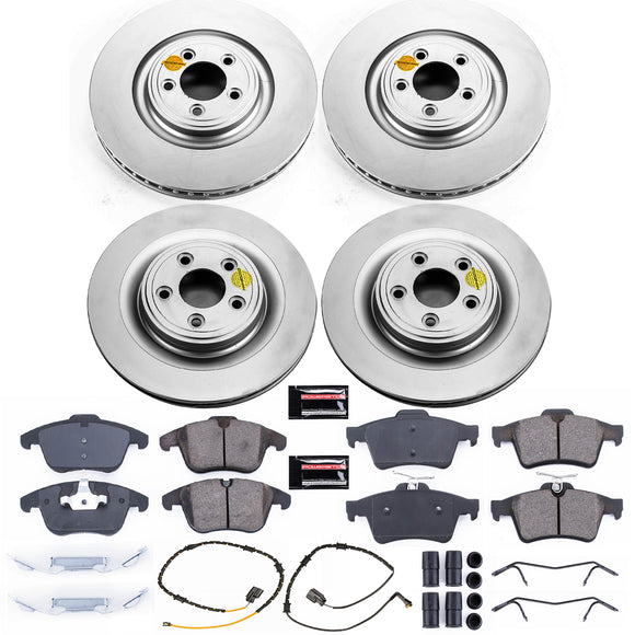 PowerStop Genuine Geomet Coated Rotor and Carbon-Fiber Ceramic Brake Pad Kit