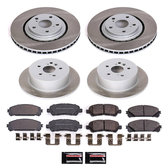 PowerStop Semi-Coated Rotor and Low-Dust Ceramic Brake Pad Kit