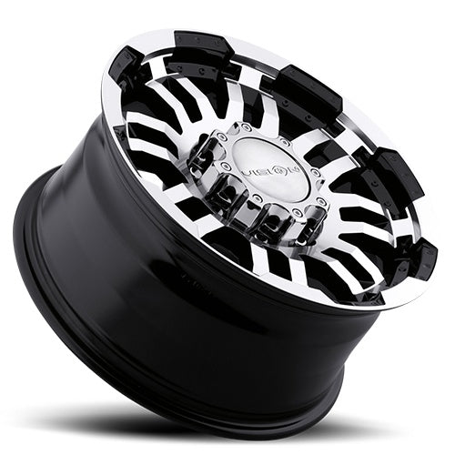 15x7.5 Vision 375 Warrior Black Machined 5x120.65 5x4.75 ET-12 Wheel Rim