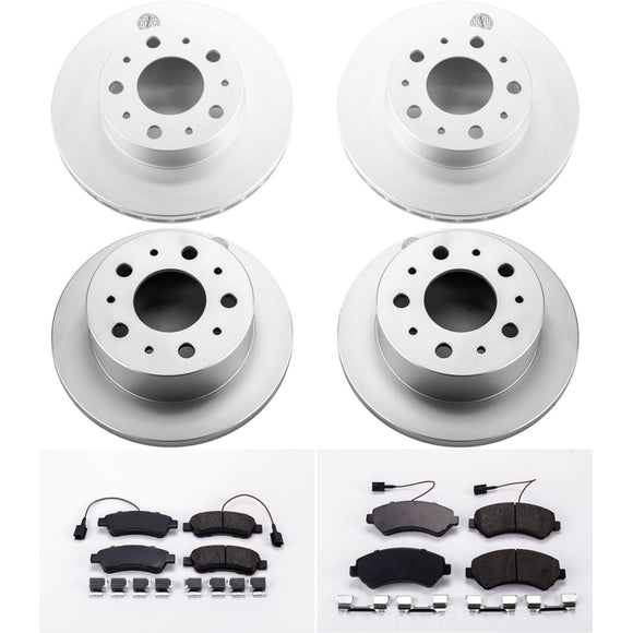 PowerStop Genuine Geomet Coated Rotor and Low-Dust Ceramic Brake Pad Kit