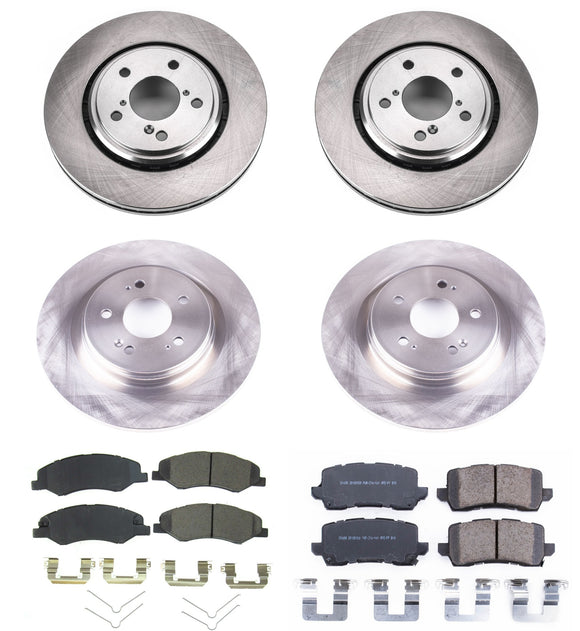 PowerStop OE Stock Replacement Low-Dust Ceramic Brake Pad and Rotor Kit