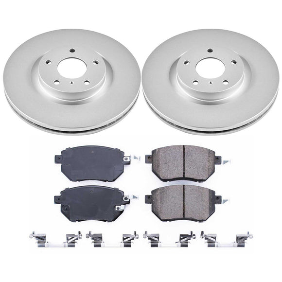 PowerStop Genuine Geomet Coated Rotor and Low-Dust Ceramic Brake Pad Kit