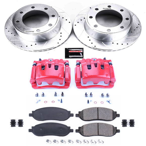 PowerStop Z23 Daily Driver Carbon-Fiber Ceramic Pads Drilled & Slotted Rotor & C