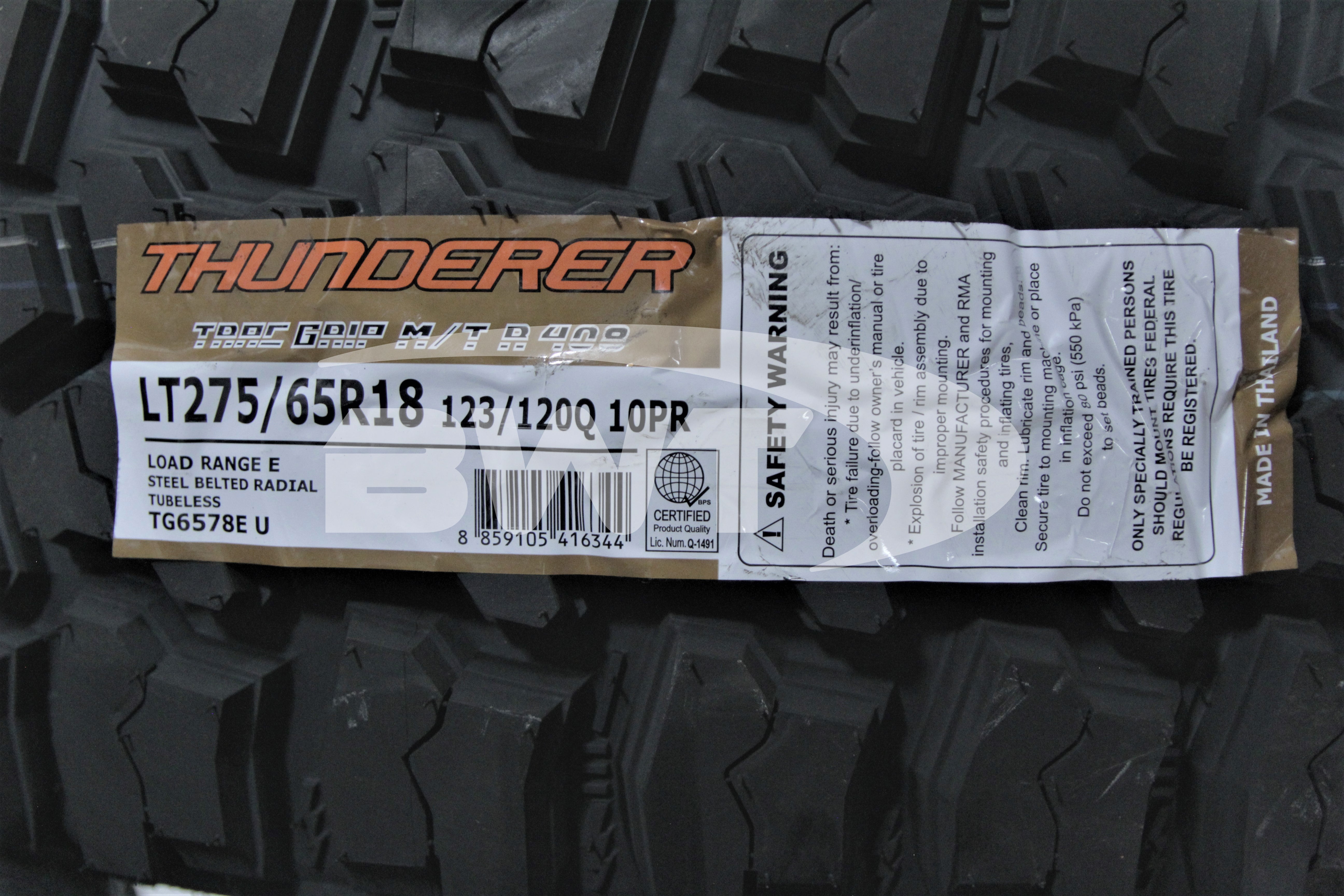 Thunderer TRAC GRIP M/T Tire(s) 275/65R18 LRE BSW 2756518 275/65-18 123Q