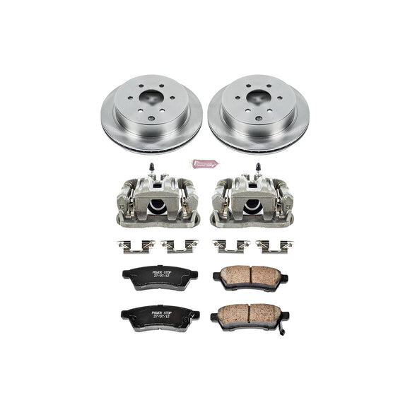 PowerStop OE Stock Replacement Low-Dust Ceramic Brake Pad, Rotor and Caliper Kit