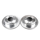 PowerStop Evolution Drilled Slotted Rotors Pair Rear For Isuzu Trooper