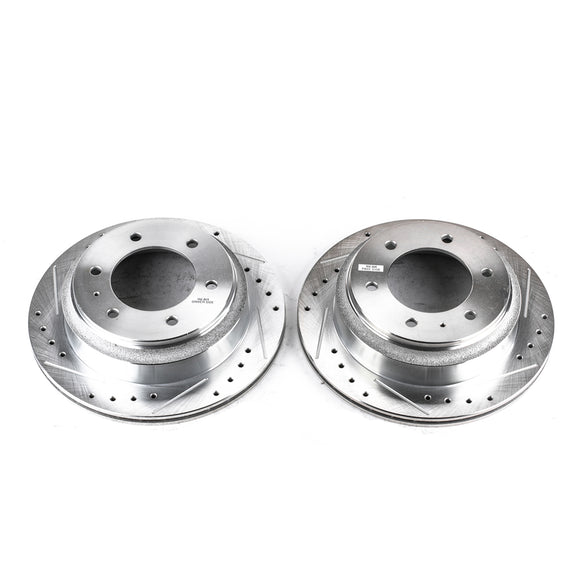 PowerStop Evolution Drilled Slotted Rotors Pair Rear For Isuzu Trooper