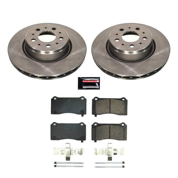 PowerStop OE Stock Replacement Low-Dust Ceramic Brake Pad and Rotor Kit