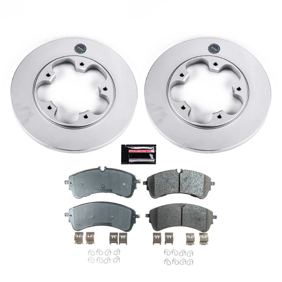 PowerStop Genuine Geomet Coated Rotor and Low-Dust Ceramic Brake Pad Kit