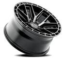 22x10 Arena Wheel Battle Glossy Black Machined Ddt Face And Lip 8x180