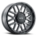 17x8.5 G-FX TM-5 Matte Grey w/ Matte Black Lip 8x165.1 ET0 wheel/rim-1