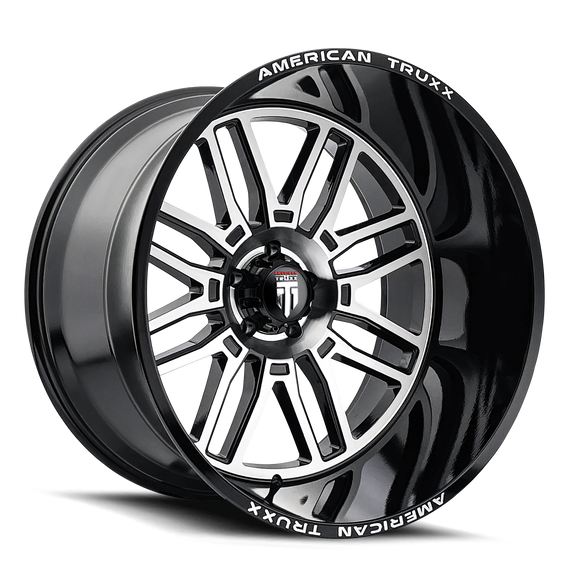 22x12 American Truxx AT1915 Restless Black Machined 6x135 ET-44 Wheel Rim