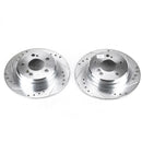 PowerStop Evolution Drilled Slotted Rotors Pair Rear For Mercedes-Benz 300SL