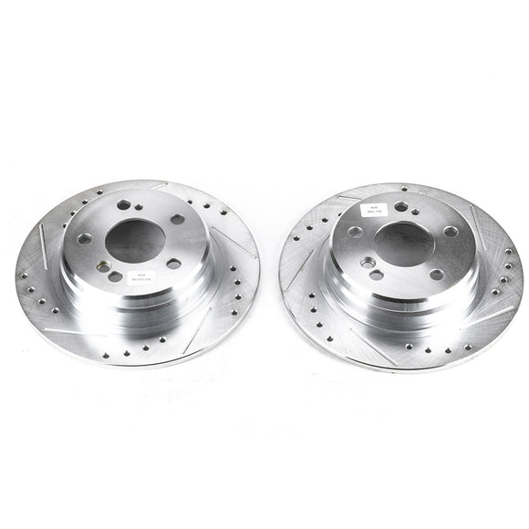 PowerStop Evolution Drilled Slotted Rotors Pair Rear For Mercedes-Benz 300SL