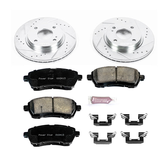 PowerStop Z23 Daily Driver Carbon-Fiber Ceramic Brake Pad and Drilled & Slotted
