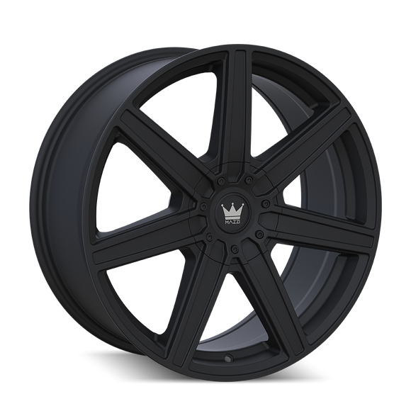 22x8.5 Mazzi 376 Laguna Matte Black 5x112 5x120 ET38 Wheel Rim
