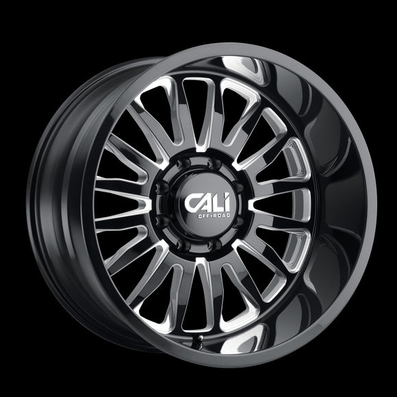 20x10 Cali Off-Road 9110 Summit Gloss Black Milled 8x180 ET-25 Wheel Rim