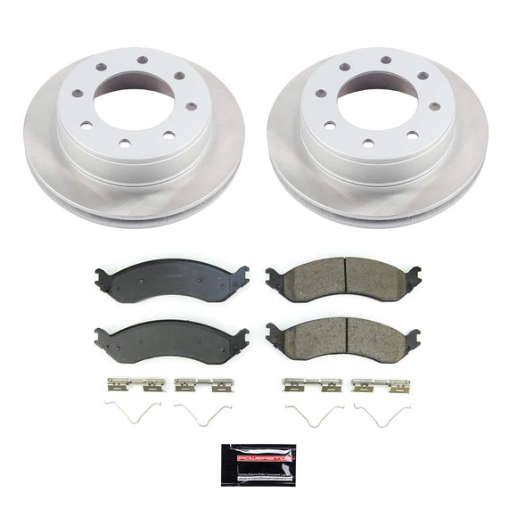PowerStop Semi-Coated Rotor and Low-Dust Ceramic Brake Pad Kit