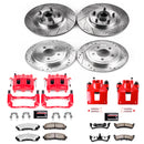 PowerStop Z36 Truck and SUV Ceramic Brake Pad, Drilled & Slotted Rotor, and Cali