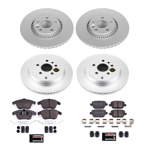 PowerStop Genuine Geomet Coated Rotor and Carbon-Fiber Ceramic Brake Pad Kit