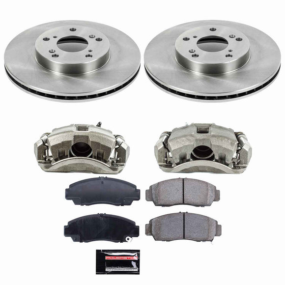 PowerStop OE Stock Replacement Low-Dust Ceramic Brake Pad, Rotor and Caliper Kit