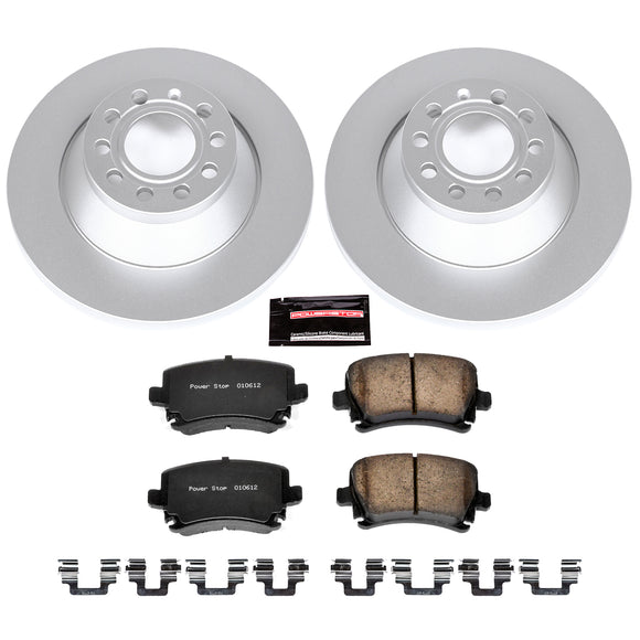 PowerStop Genuine Geomet Coated Rotor and Carbon-Fiber Ceramic Brake Pad Kit