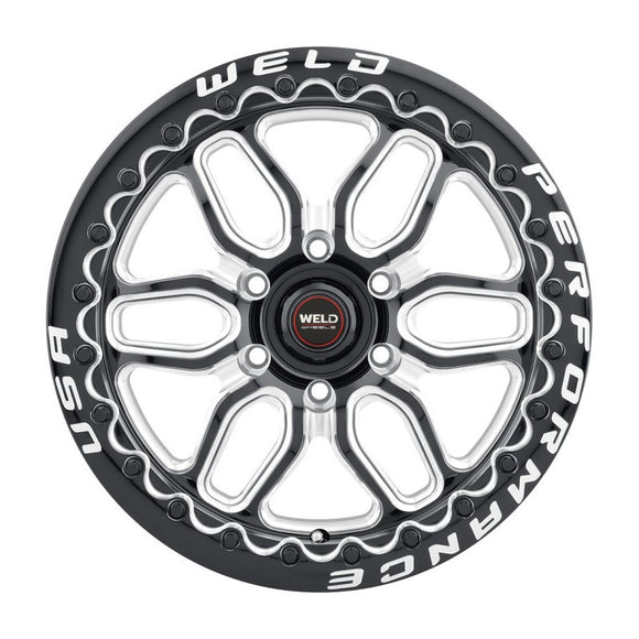 17x11 WELD Performance Laguna 6 Beadlock Black Milled 6x127 ET35 Wheel Rim