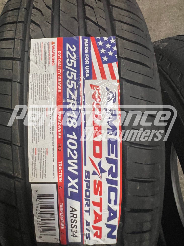 American Roadstar Sport AS Tire(s) 225/55R18 102V SL BSW 225 55 18 2255518