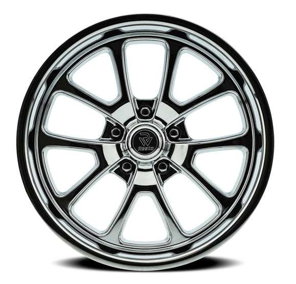 20x8 Resto Laguna Milled Window Chrome Plated 5x127 ET1 CB78.10 Wheel Rim