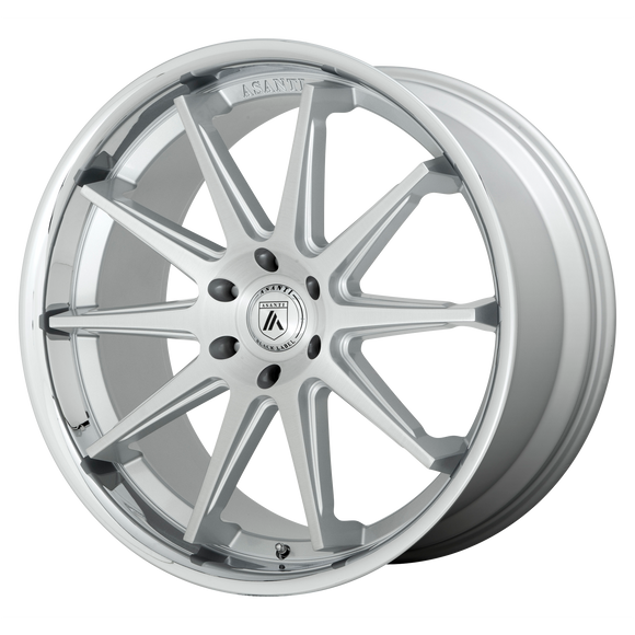 22X10 Asanti Black Emperor Brushed Silver 6x139.7 ABL29-22106230SL