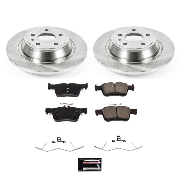 PowerStop OE Stock Replacement Low-Dust Ceramic Brake Pad and Rotor Kit