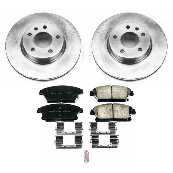 PowerStop OE Stock Replacement Low-Dust Ceramic Brake Pad and Rotor Kit
