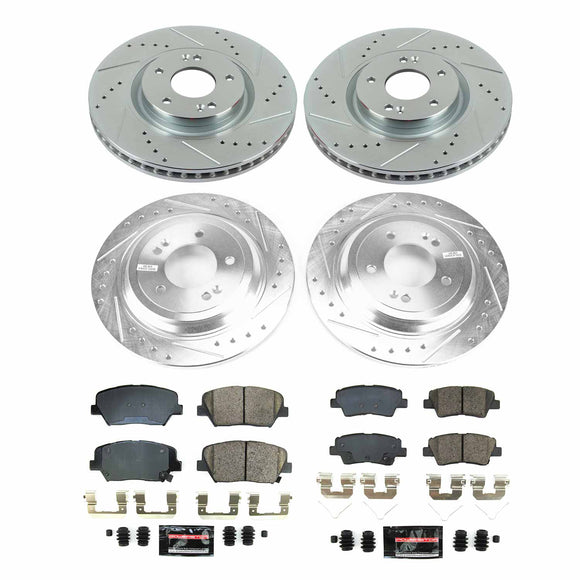 PowerStop Z23 Daily Driver Carbon-Fiber Ceramic Brake Pad and Drilled & Slotted