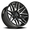 22X10 Vision 305 Rekluse Gloss Black Machined Face Wheel 5x127 5x5 ET-19 CB78.1